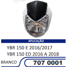 Carenagem Farol Completa Compatível YBR-150 2016/2018 (Branco) Sportive